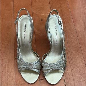 Adrianna Papell Glittering Gold Heels
